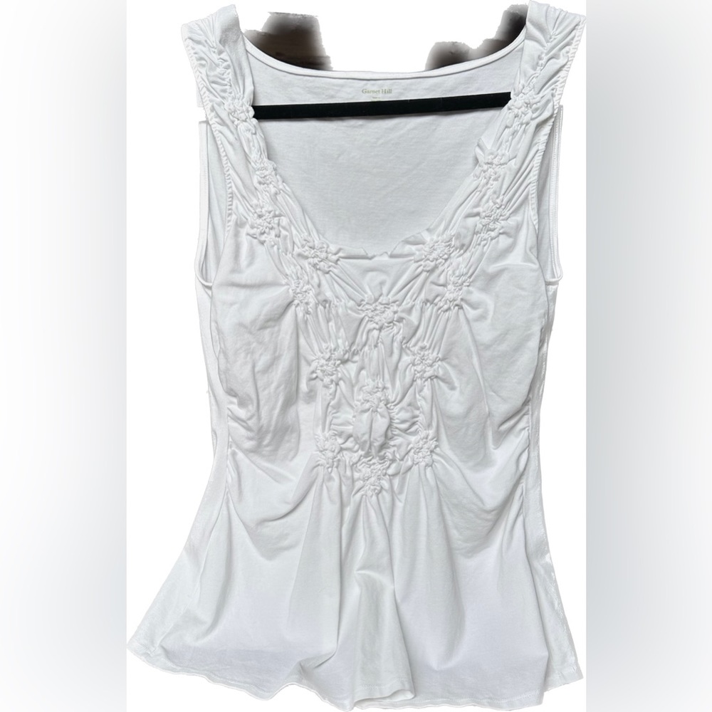 Garnet Hill sleeveless white top size large white